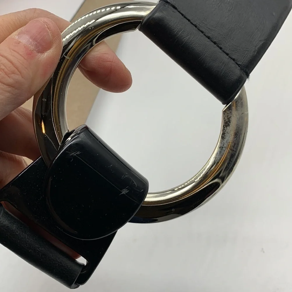 Chicos black leather Cinch Belt Sz S/M